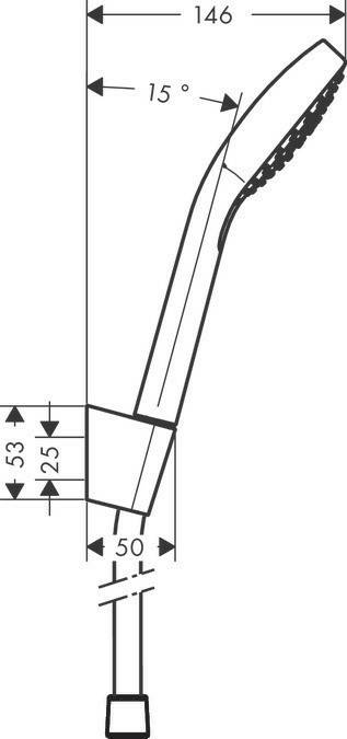 Sanitär & Armaturen Hansgrohe Croma Select E Vario Porter Brauseset (Weiß/Chrom, 26425400)