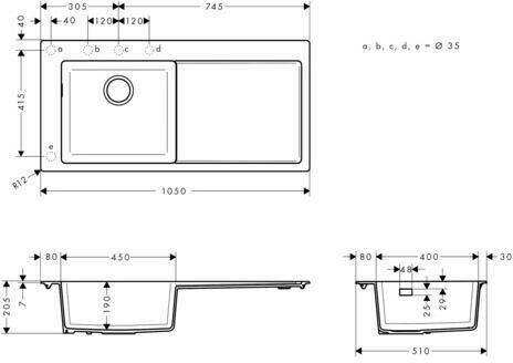 Hansgrohe S5110-F450 450 steingrau (43330290) Sanitär & Armaturen